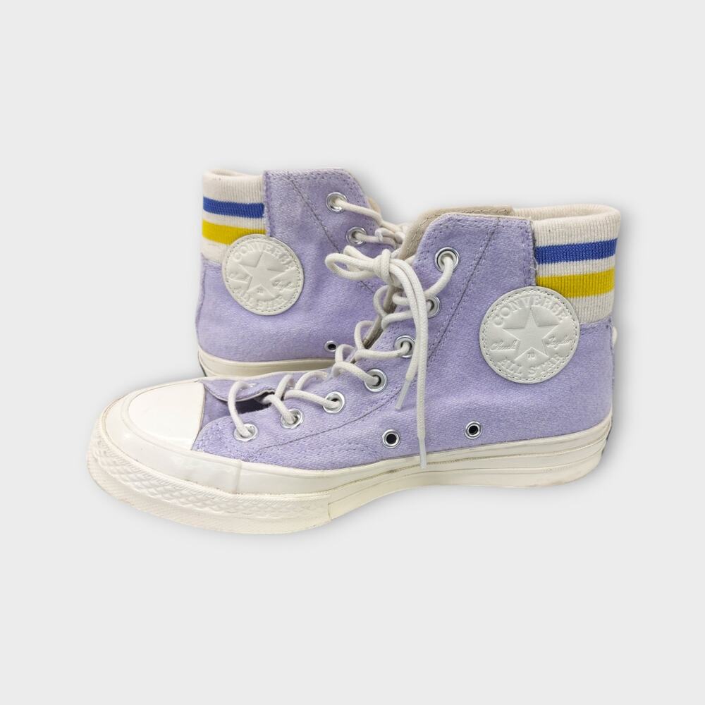 Women Converse 70's Retro Stripe Oxygen Purple High Top Sneakers Mens 5 Womens 7 - Picture 7 of 9